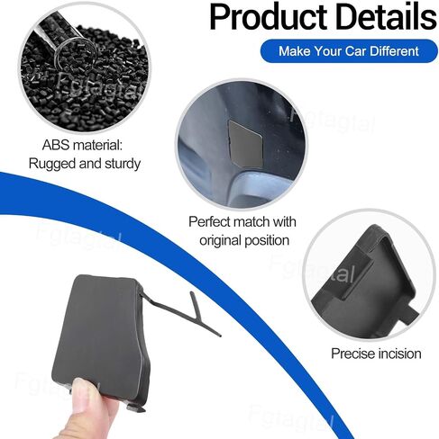 Rear Bumper Tow Hook Cover Replacement Compatible with Subaru Forester 2013-2018, Car Trailer Hook Cover Towing Eye Cap Weatherproof Protection Replacement Kit in Saudi Arabia