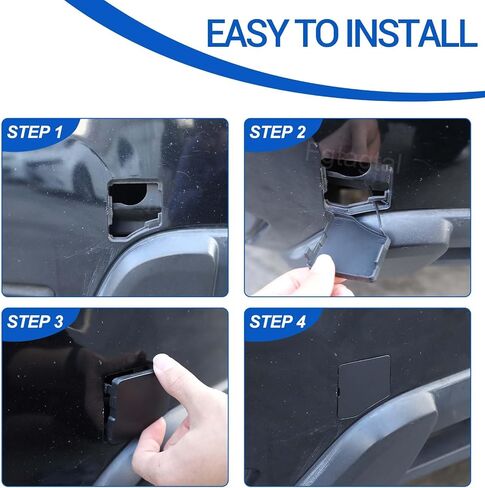 Rear Bumper Tow Hook Cover Replacement Compatible with Subaru Forester 2013-2018, Car Trailer Hook Cover Towing Eye Cap Weatherproof Protection Replacement Kit in Saudi Arabia