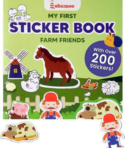 Shumee Reusable Sticker Book for Kids 3+ Years, 160+ Stickers for kids, 8 Scenes Cars, Trucks, Planes, Bikes, Boat, Sticker Books for Girls Boys, Safe, Sticker Books For Toddlers, Valentine's Day Gift in Saudi Arabia