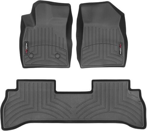 WeatherTech Custom Fit FloorLiners for Buick Encore GX - 1st & 2nd Row (441617-1-2), Black in Saudi Arabia