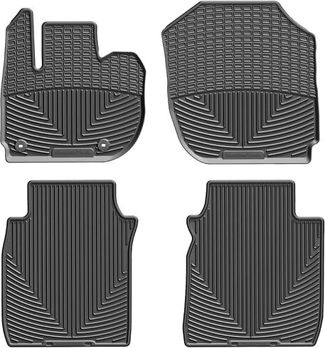 WeatherTech All-Weather Floor Mats for Honda Fit, HR-V - 1st & 2nd Row (W392-W393), Black in Saudi Arabia