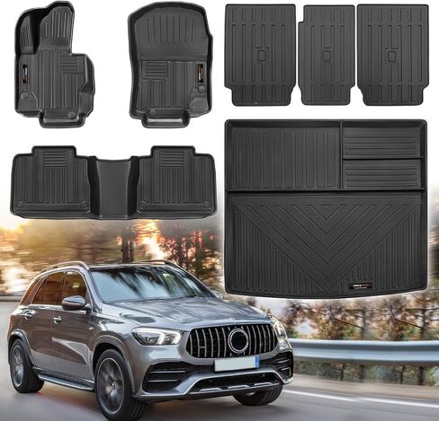 Floor Mats Cargo Liner and Backrest Mat for 2020-2025 Mercedes Benz GLE Accessories All Weather TPE Rubber Protector Mat (Not for Coupe or 7 Seat) in Saudi Arabia