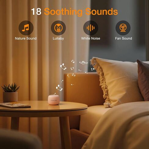 Sound Machine Flowtune White Noise Machine for Baby Adults, Mini Portable Sound Machine for Travel, 6H Timer, 18 Soothing Sleep Sounds Gift in Kuwait