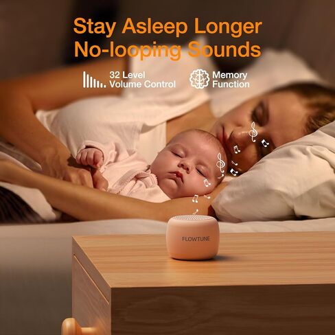 Sound Machine Flowtune White Noise Machine for Baby Adults, Mini Portable Sound Machine for Travel, 6H Timer, 18 Soothing Sleep Sounds Gift in Kuwait