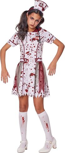 Spirit Halloween Kids Zombie Nurse Costume | Bloody Undead Nurse Outfit in Saudi Arabia