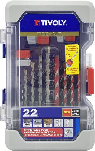 20 Pieces Drilling Mixed Set with Included Case for Applications in Wood, Metal, Masonry, Tile and Ceram in Saudi Arabia