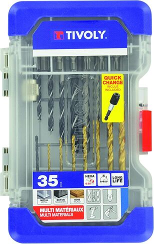 20 Pieces Drilling Mixed Set with Included Case for Applications in Wood, Metal, Masonry, Tile and Ceram in Saudi Arabia