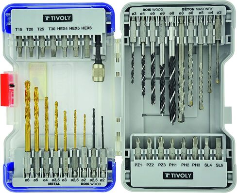 20 Pieces Drilling Mixed Set with Included Case for Applications in Wood, Metal, Masonry, Tile and Ceram in Saudi Arabia