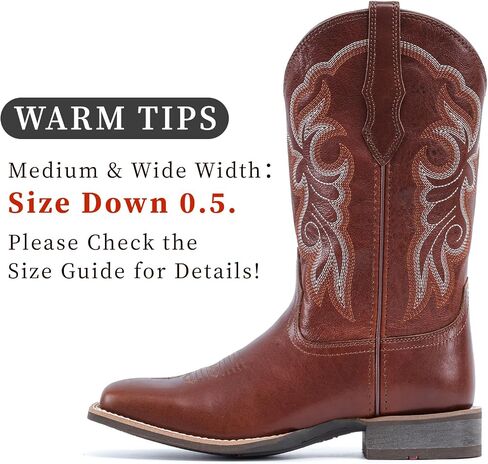 IUV Women's Leather Western Boots Square Toe in Saudi Arabia