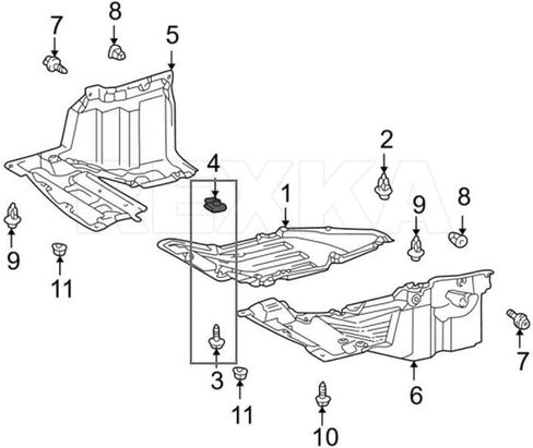Rexka 10 Sets Fender Liner Cover Cover Screw U Kit Toyota Lexus 90179-05060 90159-60477 in Saudi Arabia
