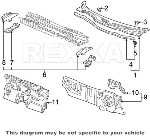 Rexka 40 pcs Rear Hood Cowl Weatherstrip Retainer Clip for Honda Acura 91515-SR3-000 Civic CR-V Del Sol Integra in Saudi Arabia