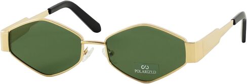 JiSoo Polarized Womens Sunglasses Hexagon Gold Sunglasses Women 90s Sun Glasses Vintage Shades for Rave in Kuwait