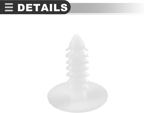 Motoforti Universal Push Pumper Clips Provet Clips ، 0.51 "x0.67" ، البلاستيك ، الأبيض ، 30pcs in Saudi Arabia
