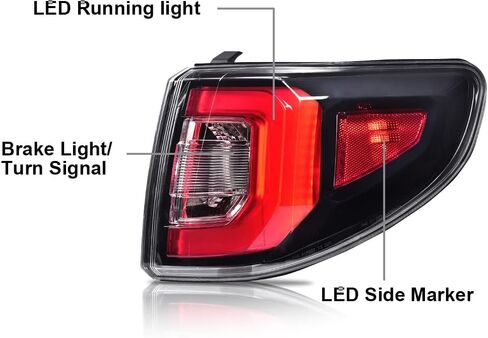 ALLGOOD TAIL LIGHTS ASSEMBLY W/O لمصابيح ، متوافقة مع GMC Acadia 2013 2014 2015 ، in Saudi Arabia