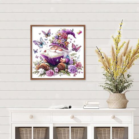 MEIYUDA Mushroom Diamond Art Kits for Adults, 5D Forest Moon Diamond Art Painting for Beginners, DIY Butterflies Diamond Painting Full Drill Crystal Craft Kits for Home Wall Decor 12x12in in Saudi Arabia