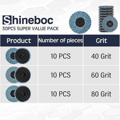 75Pcs 2 Inch Quick Change Sanding Discs Hardened Material Die Grinder Abrasive Set with 1/4" Roll Lock Holder Power Drill Accessories for Metal Wood Grinding Deburring Rust & Paint Removal in Kuwait