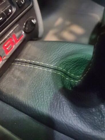 Compatible With Porsche Boxster 911 986 996 1997 1998 1999 2000 2001 2002 2003 2004 Genuine Leather Manual Shift Boot Cover (Made In USA) (Yellow Stitch) in Saudi Arabia