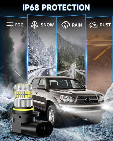 تناسب تويوتا RAV4 2006-2023 مصابيح ضوء الضباب أو DRL ، 13000LM سوبر مشرق 360 درجة إضاءة أضواء الضباب H11/H8 ، 6000K أبيض بارد ترقية 4014 رقائق الضباب مصباح ، حزمة 2 2 in Kuwait