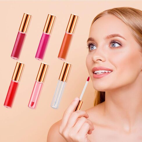 Nuanchu 100 pcs 10 مل أنابيب لامع الشفاه الفارغة صافية حاويات بلسم قابلة لإعادة الملء قابلة لإعادة الملء حاويات بلوستل شفة البلاستي in Saudi Arabia