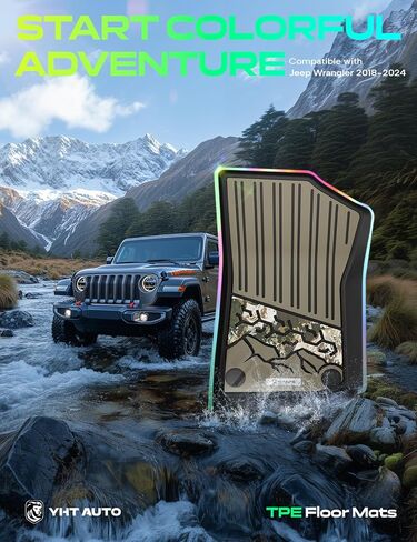 YHTAUTO Upgrade Camouflage Floor Mats Compatible with Jeep Wrangler JL 2025 2024-2018 Unlimited 4 Door Only(Not Fit JK or 4XE Model), All Weather Custom Fit Floor Liner w/Camo Pattern Car Mats in Saudi Arabia