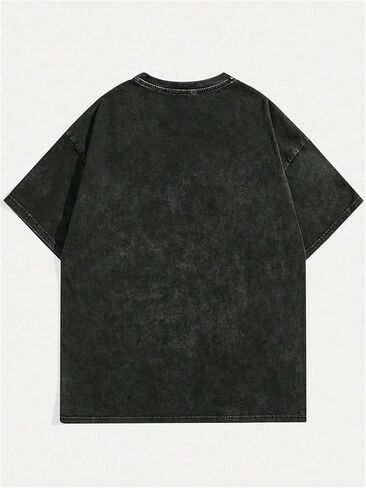 Soly Hux Men Grotsic Graphic Tees Crew Neck Short Summer Dorts Streetwear Tops Tops in Saudi Arabia