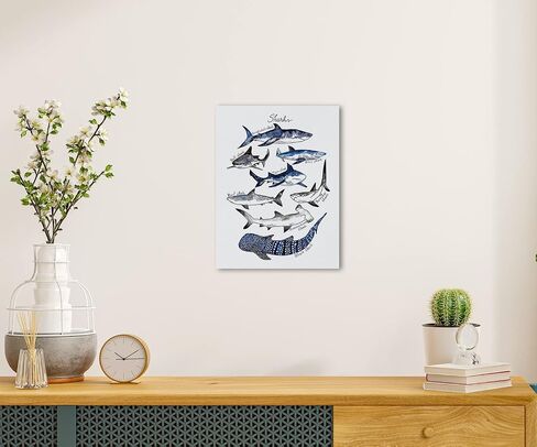 NOGRIT Shark Wall Art Set of 3, 1114 Inch, Classroom & Dorm Decor, Gift for Shark Lovers in Kuwait