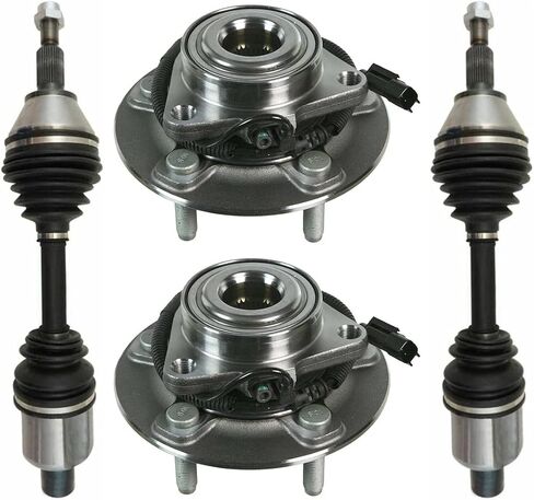AutoShack Front Wheel Bearing Hubs CV Axles Kit Pair Replacement for 2012-2018 Ram 1500 4WD 2019 Ram 1500 Classic 4WD 5-Lug 5 HBDSK005 in Saudi Arabia