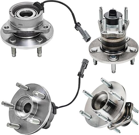 Detroit Axle - 4pc Wheel Bearing Hubs for Chevrolet Cobalt HHR Pontiac G5 Pursuit Saturn Ion, 4 Front and Rear Wheel Bearing and Hubs Replacement in Saudi Arabia