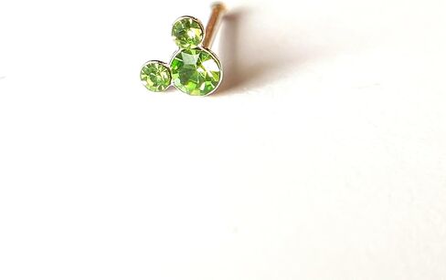 1 Piece Stunning Mouse CZ Gem .925 Sterling Silver Nose Stud Ring - Minnie Mickey - 20g - Body Jewelry in Saudi Arabia