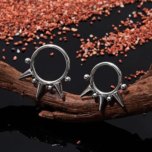 1PC 16G Septum Rings Stainless Steel Nose Rings Hoops for Women Men Helix Piercing Jewelry Tragus Daith Conch Cartilage Hoop Earring Diameter 8mm 10mm for Women Men in Kuwait