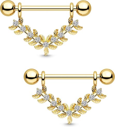 CM Crareesi Mania Nipple Shield Ring 316L FESTER NIPPLE NIPPLE NIPPLE JOLLEYS 14G FLOWER NIPPLE in Saudi Arabia