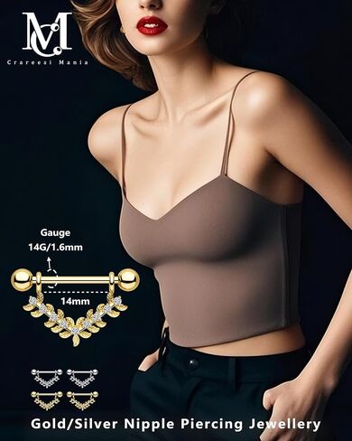 CM Crareesi Mania Nipple Shield Ring 316L FESTER NIPPLE NIPPLE NIPPLE JOLLEYS 14G FLOWER NIPPLE in Saudi Arabia