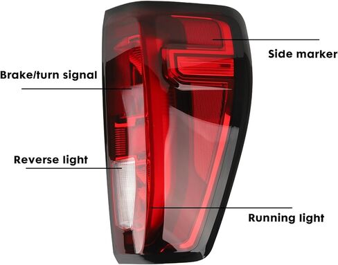 LED Type Tail Light Assembly Compatible with 2019-2024 GMC Sierra 1500 2500 HD 3500 HD, Right Passenger Side Taillights Rear Lamp Brake Light Replace GM2801310 86820474 84565922 in Saudi Arabia