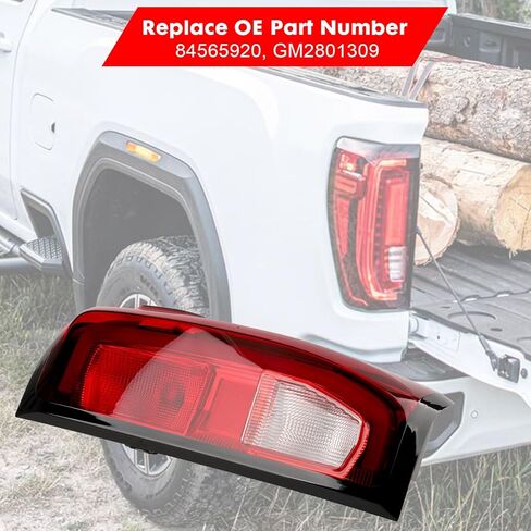 LED Type Tail Light Assembly Compatible with 2019-2024 GMC Sierra 1500 2500 HD 3500 HD, Right Passenger Side Taillights Rear Lamp Brake Light Replace GM2801310 86820474 84565922 in Saudi Arabia