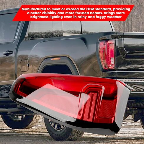 LED Type Tail Light Assembly Compatible with 2019-2024 GMC Sierra 1500 2500 HD 3500 HD, Right Passenger Side Taillights Rear Lamp Brake Light Replace GM2801310 86820474 84565922 in Saudi Arabia