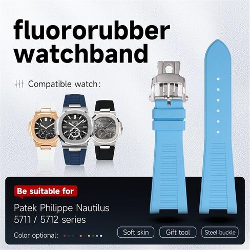 XMKT For Patek Philippe Strap For Nautilus Watchband 5711/5712 Original Interface Wristband Accessories FKM Fluororubber WatchBands in Saudi Arabia