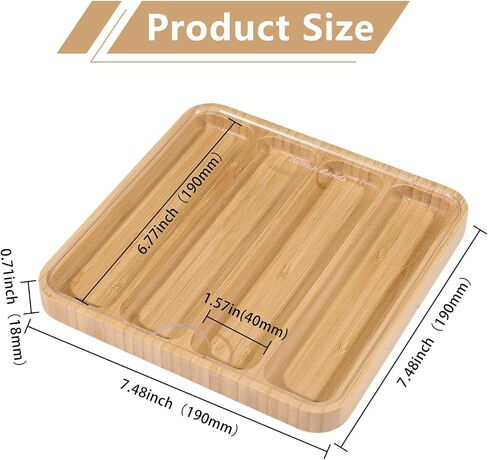 Globleland 4 فتحات Wooden Watch Band Case Watch Band Organizer لمشاهدة شاشة عرض مراقبة علبة تخزين مع الغطاء العلوي الأكريليك 7.5x7.5x0.7inch in Saudi Arabia