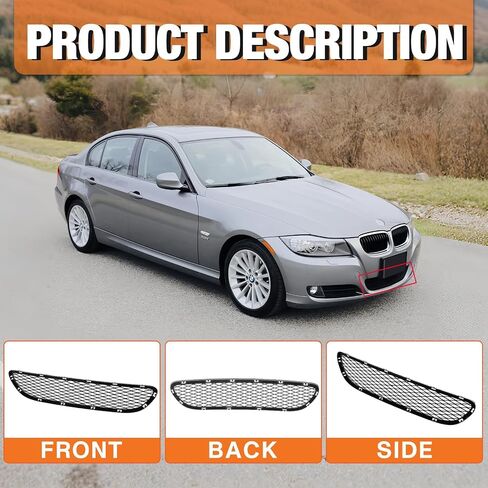 CarpartsDepot الأمامي السفلي الشبكة بدون مكافحة مكافحة السرعة المورقة متوافقة مع 2009-2012 323i 328i 335i base 328i xdrive 335d base 51117198906 bm1036126666666 in Saudi Arabia