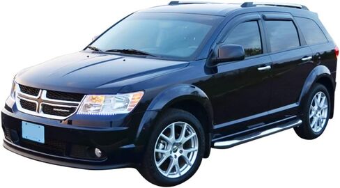 FreeMotor802® Tape-on Window Windows Diplectors Diplectors Rain Guards تنفيس ، متوافقة مع رحلة DODGE 2009-2020 ، الدخان النحيف الملون أكريليك 4 قطع in Saudi Arabia