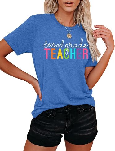 قمصان المعلمة نساء VVNTY الصف الأول: T-Shirts معلمون الصف الأول يعود إلى قمم هدايا المدرسة in Saudi Arabia
