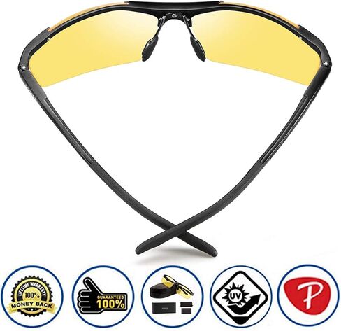 Night Driving Glasses, Anti Glare Polarized Safety Yellow Glasses for Men Women in Saudi Arabia