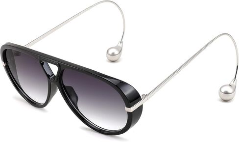 FEISEDY Oversized Aviator Sunglasses With Earring Design for Women Large Big Frame Luxury Designer Shades for Ladies B0296 in Saudi Arabia