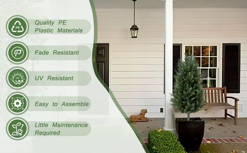 2 Packs of Fake Cypress Plants, 3FT Artificial Cedar Pruning Tree, with Ground Spikes, UV Resistant Artificial shrubs, Suitable for Outdoor and Indoor Front Porch Gardens in Saudi Arabia