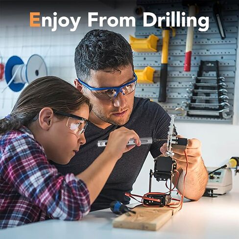 AM ARROWMAX 5-Speed Mini Electric Drill Pen with Benchtop Press, 10 Small Bits with Aluminium Box, LED Lights, OLED Display, Resin Drill Set For Jewelry Making, Plastic, Wood in Kuwait