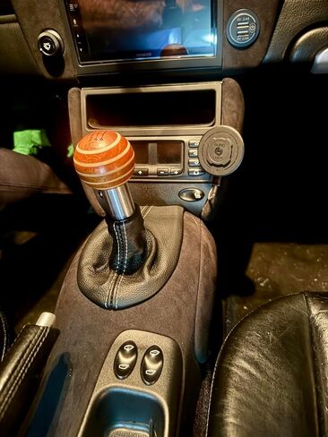 Compatible With Porsche Boxster 911 986 996 1997 1998 1999 2000 2001 2002 2003 2004 Genuine Leather Manual Shift Boot Cover (Made In USA) (Yellow Stitch) in Saudi Arabia