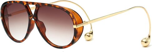 LASPOR Oversized Aviator Sunglasses for Women Vintage With Adjustable Earring Large Big Frame Ladies Shades in Kuwait