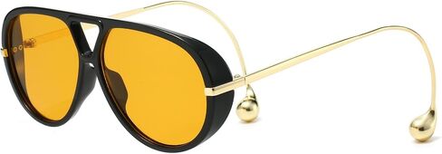 LASPOR Oversized Aviator Sunglasses for Women Vintage With Adjustable Earring Large Big Frame Ladies Shades in Kuwait