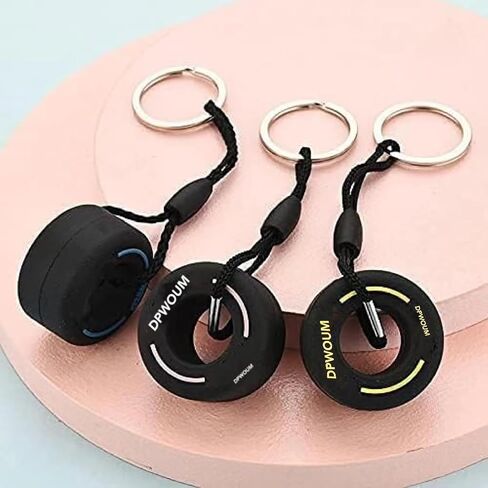Wheel Tyre Auto Keychain, Racing Tire Key Chain, Mini Tire Keyring, New Detachable Hub Tire Luxury Luggage Key Charm in Saudi Arabia
