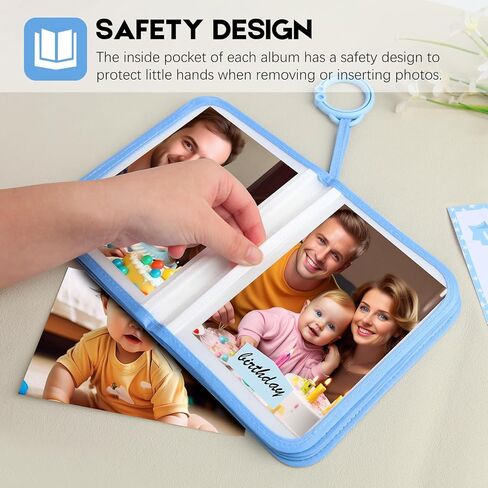 Baby Photo Book Holds 21 4x6 Photos, My First Photo Book for Baby or Toddlers,Baby Photo Album Soft Cloth Family Book, Cute Book Gift for Babies Shower Newborns Family Photos (Purple) in Kuwait
