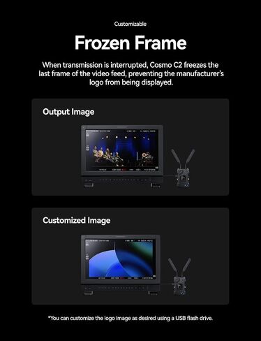 Hollyland Cosmo C2 Wireless HDMI/SDI Video Transmission System 3000ft 33ms 1080P60 5G Image & Audio, Seamless Frequency Hopping, Embedded NDI UVC RTMP Live Stream (1 Transmitter and 1 Receiver Kit) in Saudi Arabia